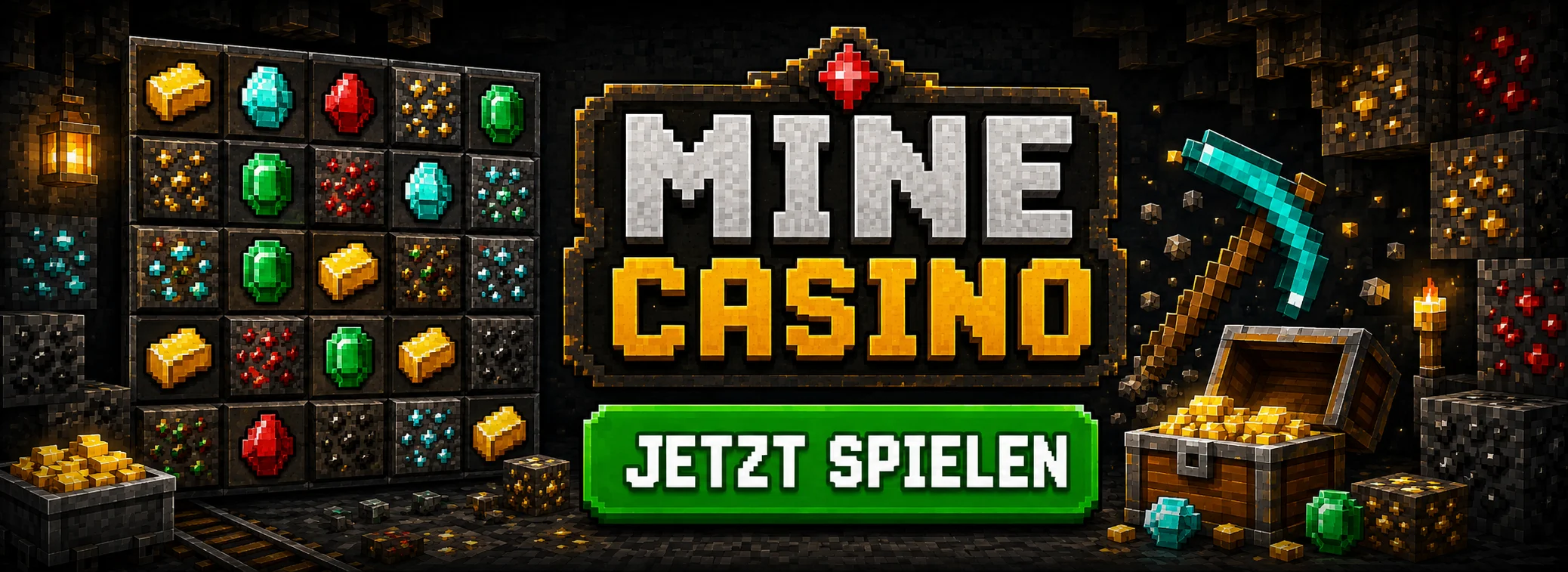 Live-Bereich von Mine Casino mit Tischspielen in Pixel-Mining-Optik